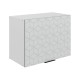 Стоун Шкаф навесной антресольный с фрезеровкой 1 дв 50х45 см, белый/джелато софттач