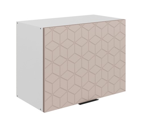 Стоун Шкаф навесной антресольный с фрезеровкой 1 дв 60х45 см, белый/грей софттач