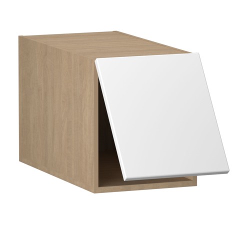 Женева Шкаф антресольный глубокий 1 дверь 60 см, дуб палермо/серый камень