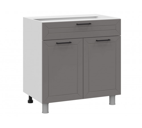 Вектор Стол 2 дв 1 ящ 80х82,4 см, белый/грей