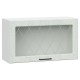 Грейвуд Шкаф навесной антресольный со стеклом 1 дв 80х45,6 см, белый/арктик