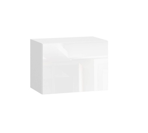 Модерн Шкаф антресольный 1 дв 50х36 см, белый/белый глянец (Бруно)