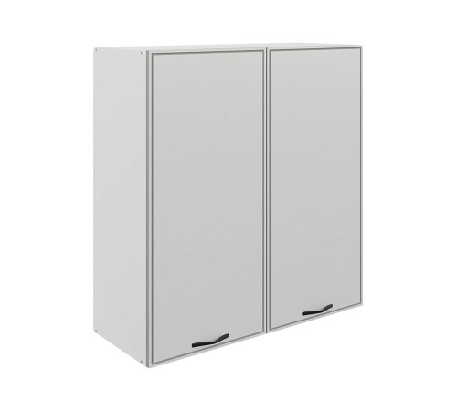 Монако Шкаф навесной 2 дв 80х90 см, белый/маус матовый