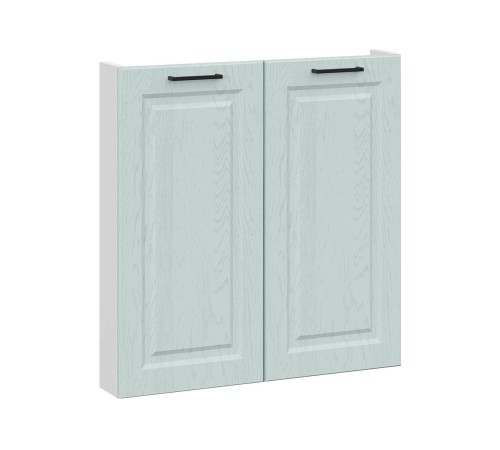 Грейвуд Стол под стиральную машину 2 дв 70х82,4 см, белый/деним голубой