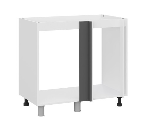 Модус Стол под мойку угловой 1 дв 90х82,4 см, белый/графит серый