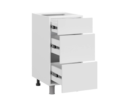 Модерн Стол 3 ящ 40х82,4 см, белый/бланж