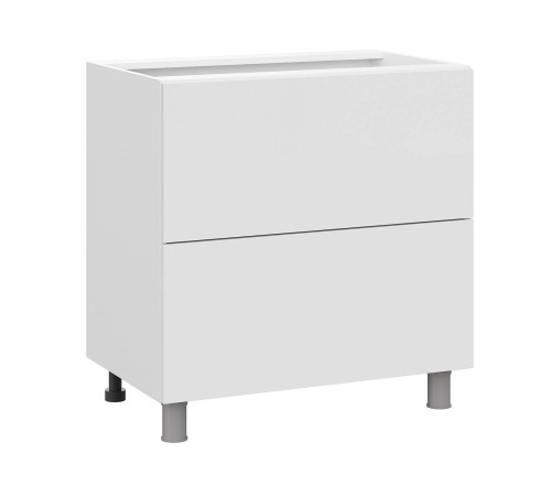 Модерн Стол 2 ящ 80х82,4 см, белый/бланж