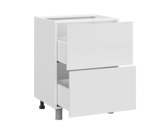 Модерн Стол 2 ящ 60х82,4 см, белый/бланж