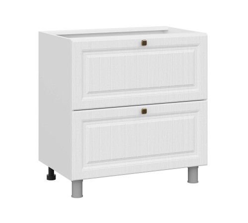 Прованс Стол 2 ящ 80х82,4 см, белый/белый текстурный