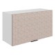 Стоун Шкаф навесной антресольный с фрезеровкой 1 дв 50х45 см, белый/джелато софттач