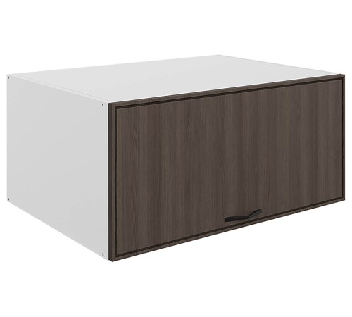 Монако Шкаф навесной антресольный глубокий 1 дв 80х36х56,6 см, белый/фундук матовый