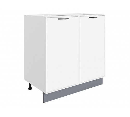 Монако Стол 2 дв 80х82 см, белый/милк матовый