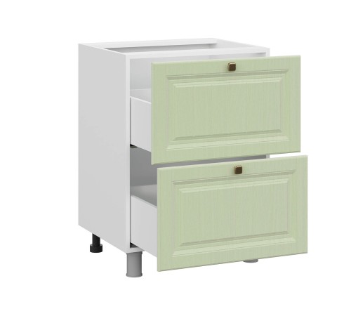 Прованс Стол 2 ящ 60х82,4 см, белый/фисташковый структурный