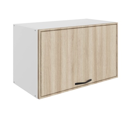 Монако Шкаф навесной антресольный 1 дв 60х36 см, белый/кешью матовый