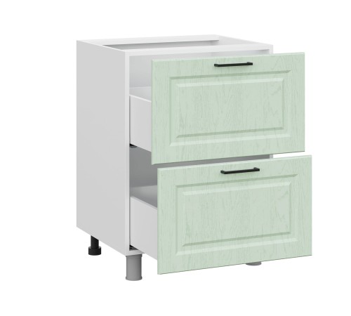 Грейвуд Стол 2 ящ 60х82,4 см, белый/шато мята