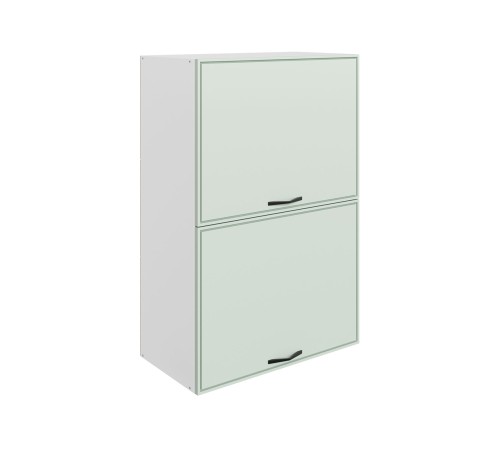 Монако Шкаф навесной антресольный 2 дв 60х90 см, белый/ментол матовый