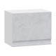 Вельвет Шкаф навесной антресольный 1 дв 45х36 см, белый/бетон снежный