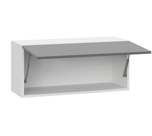 Модерн Шкаф антресольный 1 дв 80х36 см, белый/грей