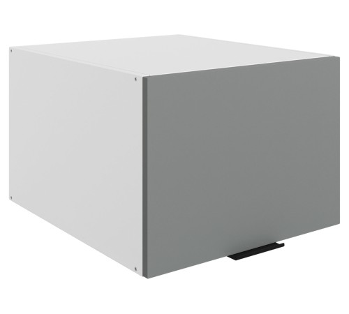 Стоун Шкаф навесной антресольный глубокий 1 дв 50х36х56,6 см, белый/оникс софттач