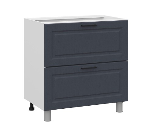 Грейвуд Стол 2 ящ 80х82,4 см, белый/шато индиго