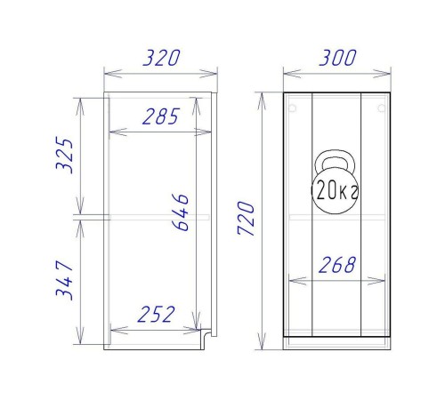 Сити Шкаф 1 дверь 30 см, дуб галифакс
