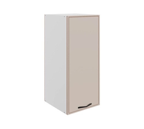 Монако Шкаф навесной 1 дв 30х72 см, белый/фрапучино матовый