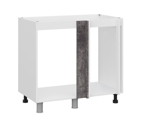 Модус Стол под мойку угловой 1 дв 90х82,4 см, белый/цемент темный