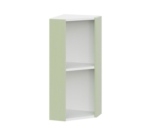 Прованс Шкаф торцевой 1 дв 30х72 см, белый/фисташковый структурный