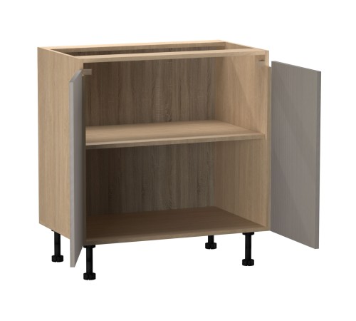 Женева Стол 2 двери 80 см, дуб палермо/серый камень