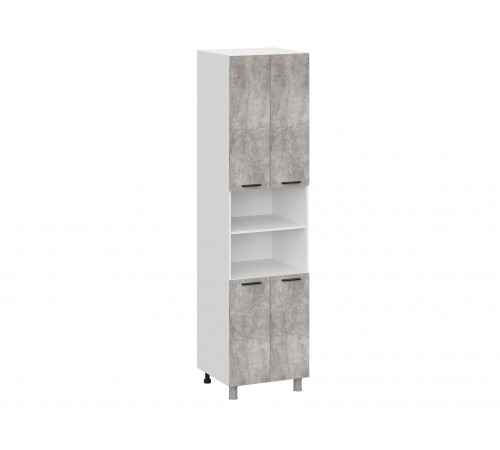 Модус Пенал под духовку 4 дв 60х233,2 см, белый/цемент светлый