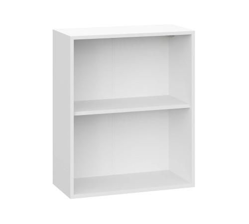 Стрэйт Шкаф 2 дв 60х72 см, белый/белый глянец