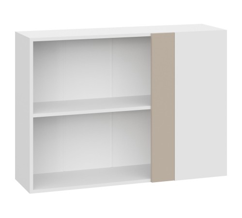 Стайл Шкаф прямоугловой 2 дв 100х72 см, белый/меланж