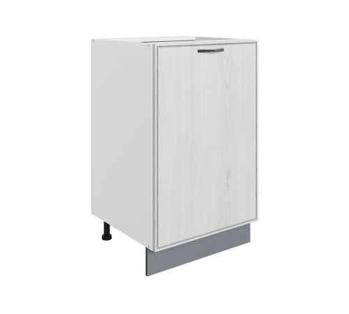 Монако Стол 1 дв 50х82 см, белый/дуб белый матовый