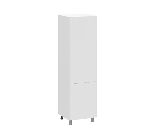 Модерн Пенал под холодильник 2 дв 60х214 см, белый/белый глянец (Бруно)