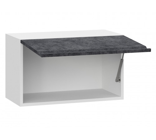 Вельвет Шкаф навесной антресольный 1 дв 60х36 см, белый/бетон графит
