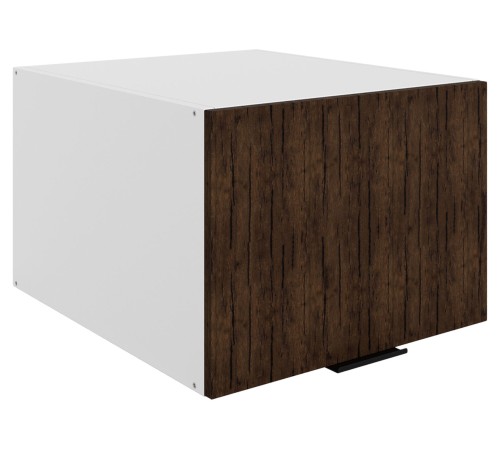 Стоун Шкаф навесной антресольный глубокий 1 дв 50х36х56,6 см, белый/палисандр