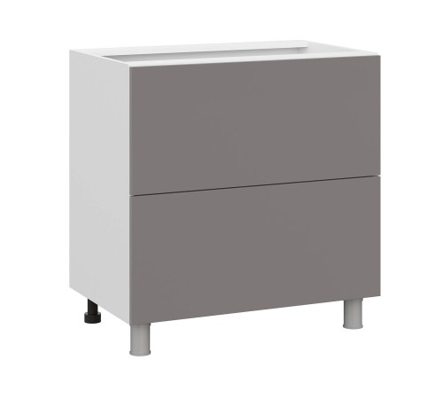 Модерн Стол 2 ящ 80х82,4 см, белый/грей