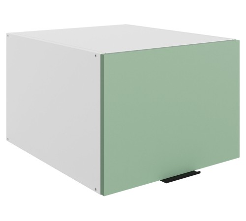 Стоун Шкаф навесной антресольный глубокий 1 дв 50х36х56,6 см, белый/полынь софттач