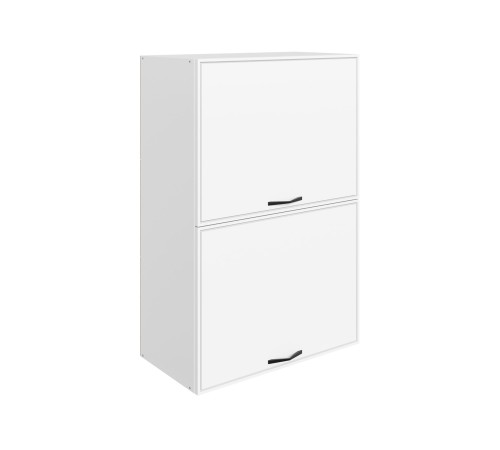 Монако Шкаф навесной антресольный 2 дв 60х90 см, белый/милк матовый