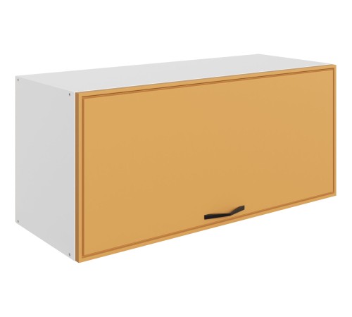 Монако Шкаф навесной антресольный 1 дв 80х36 см, белый/охра матовый