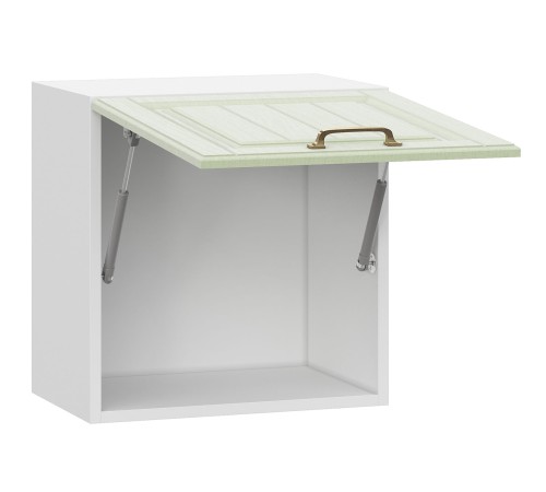 Прованс Шкаф навесной антресольный 1 дв 45х45,6 см, белый/фисташковый структурный