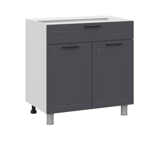 Вектор Стол 2 дв 1 ящ 80х82,4 см, белый/графит