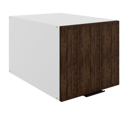 Стоун Шкаф навесной антресольный глубокий 1 дв 40х36х56,6 см, белый/палисандр