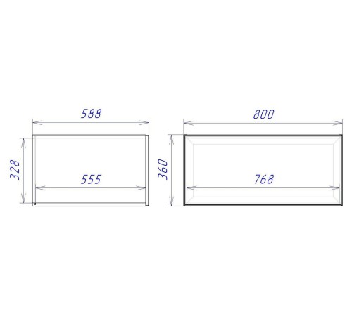 Женева Шкаф антресольный глубокий 1 дверь со стеклом 80 см, дуб палермо/стекло