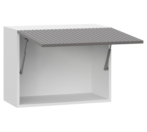 Стайл Навесной шкаф антресольный 1 дв 60х45,6 см, белый/грей