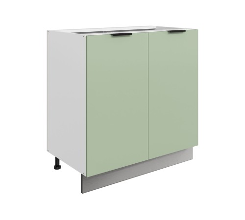 Стоун Стол 2 дв 80х82 см, белый/полынь софттач