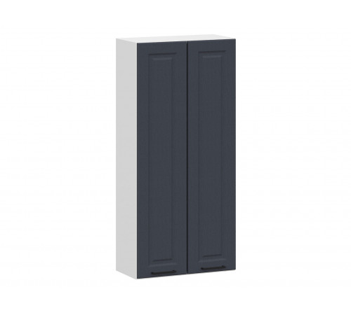 Грейвуд Пенал навесной 2 дв 60х129х29,6 см, белый/шато индиго