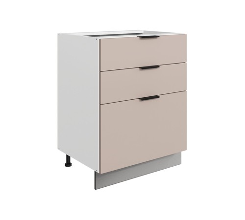 Стоун Стол с ящиками 3 ящ Старт 60х82 см, белый/грей софттач