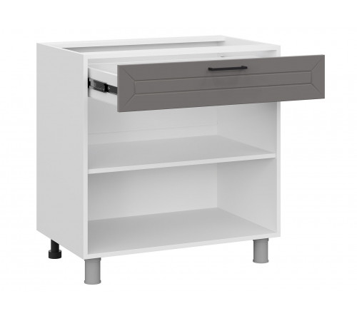 Вектор Стол 2 дв 1 ящ 80х82,4 см, белый/грей