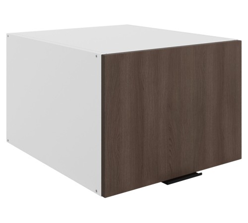 Стоун Шкаф навесной антресольный глубокий 1 дв 50х36х56,6 см, белый/фундук матовый